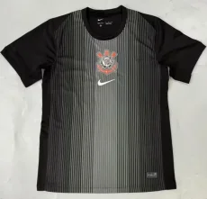 25-26 Corinthians Black Goalkeeper Soccer Jersey