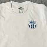 25-26 BAR White High Quality Casual T-shirt #圆领蓝标