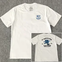 25-26 BAR White High Quality Casual T-shirt #圆领蓝标