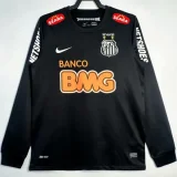 2012-2013 Santos FC Black Long Sleeve Retro Soccer Jersey (长袖)