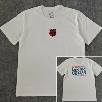 25-26 BAR White High Quality Casual T-shirt #圆领红标