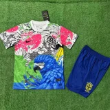 25-26 Brazil Pink Special Edition Kids Soccer Jersey鹦鹉