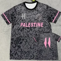 25-26 Palestina FC Grey Black Training shirts (英文广告)