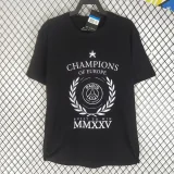 2025 PSG Black CHAMPIONs High Quality Casual T-Shirt (MMXXV)