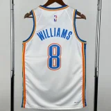 22-23 OKC Thunder WILLIAMS #8 White Top Quality Hot Pressing NBA jersey
