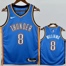 22-23 OKC Thunder WILLIAMS #8 Blue Top Quality Hot Pressing NBA Jersey