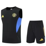 25-26 Man Utd Black Tank top and shorts suit