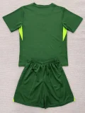 25-26 England Green Goalkeeper Kids Soccer Jersey