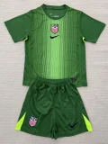 25-26 USA Green Goalkeeper Kids Soccer Jersey