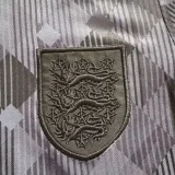 1990 England Grey Black Kids Retro Soccer Jersey