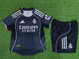25-26 RMA Away Kids Player Version Soccer Jersey(球员童装)