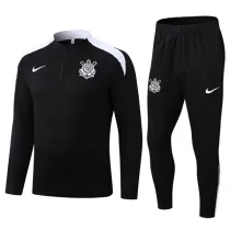 25-26 Corinthians Black Half Pull Tracksuit (半拉链)