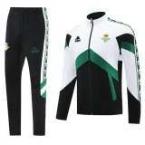 25-26 Real Betis White Black Jacket Tracksuit #01
