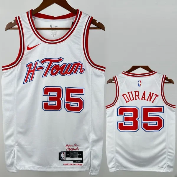 23-24 ROCKETS DURANT #35 White City Edition Top Quality Hot Pressing NBA Jersey