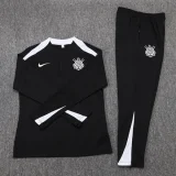 25-26 Corinthians Black Half Pull Tracksuit (半拉链)