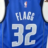 22-23 Dallas Mavericks FLAGG #32 Blue Top Quality Hot Pressing NBA Jersey
