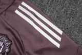 25-26 Man Utd Grey purple Half Pull Tracksuit #B2550(半拉链)