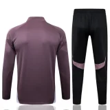 25-26 Man Utd Grey purple Half Pull Tracksuit #B2550(半拉链)