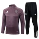25-26 Man Utd Grey purple Half Pull Tracksuit #B2550(半拉链)