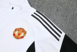 25-26 Man Utd White Half Pull Tracksuit (半拉链)