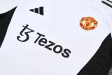 25-26 Man Utd White Half Pull Tracksuit (半拉链)