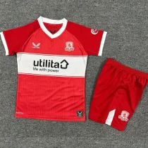 25-26 Middlesbrough Home Kids Soccer Jersey