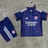 25-26 Lyon Away Kids Soccer Jersey