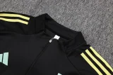 25-26 JUV Black Half Pull Tracksuit #B2557(半拉链)