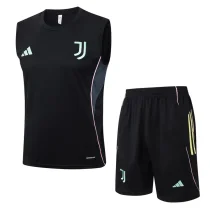 2025-26 JUV Black Tank top and shorts suit #D25135