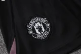 2025-26 Man Utd Grey purple Tank top and shorts suit #D25123