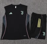 2025-26 JUV Black Tank top and shorts suit #D25135