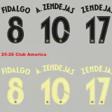 25-26 Club America Away Long Sleeve Player Version Soccer Jersey (长袖球员)