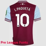 25-26 West Ham Home Player Version Soccer Jersey