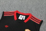 25-26 Man Utd Black Tank top and shorts suit
