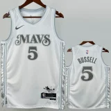 24-25 Dallas Mavericks RUSSELL #5 White City Edition Top Quality Hot Pressing NBA Jersey