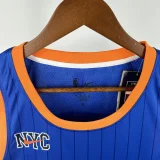23-24 KNICKS CLARKSON #00 Blue City Edition Top Quality Hot Pressing NBA Jersey