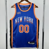 23-24 KNICKS CLARKSON #00 Blue City Edition Top Quality Hot Pressing NBA Jersey