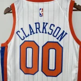 24-25 KNICKS CLARKSON #00 White City Edition Top Quality Hot Pressing NBA Jersey