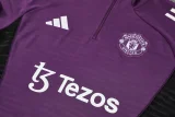 25-26 Man Utd Purple Half Pull Tracksuit (半拉链)