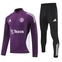25-26 Man Utd Purple Half Pull Tracksuit (半拉链)