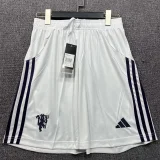 25-26 Man Utd White Shorts Pants (黑标)