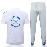25-26 Bayern White Polo Tracksuit #C2555