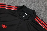 25-26 Man Utd Black Half Pull Tracksuit #B2506(半拉链)