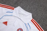 25-26 Bayern White Polo Tracksuit #C2555
