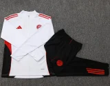 25-26 Bayern White Kids Half Pull Tracksuit #E2542(童装)(半拉链)