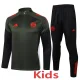 25-26 Bayern Dark green Kids Half Pull Tracksuit #E2546(童装)(半拉链)