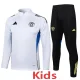 25-26 Man Utd White Kids Half Pull Tracksuit #E2553(童装)(半拉链)