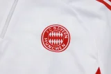 25-26 Bayern White Kids Half Pull Tracksuit #E2542(童装)(半拉链)