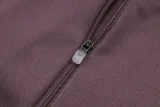25-26 Man Utd Grey purple Kids Half Pull Tracksuit #E2589(童装)(半拉链)
