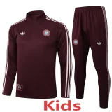 25-26 Bayern Deep Red Kids Half Pull Tracksuit #E2515(童装)(半拉链)